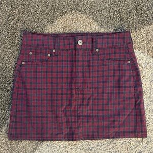 American Eagle high-rise plaid mini skirt